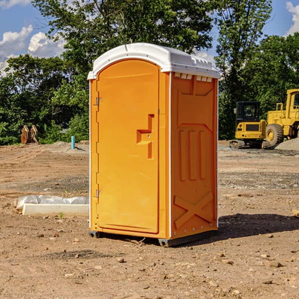 how often are the portable toilets cleaned and serviced during a rental period in Romney